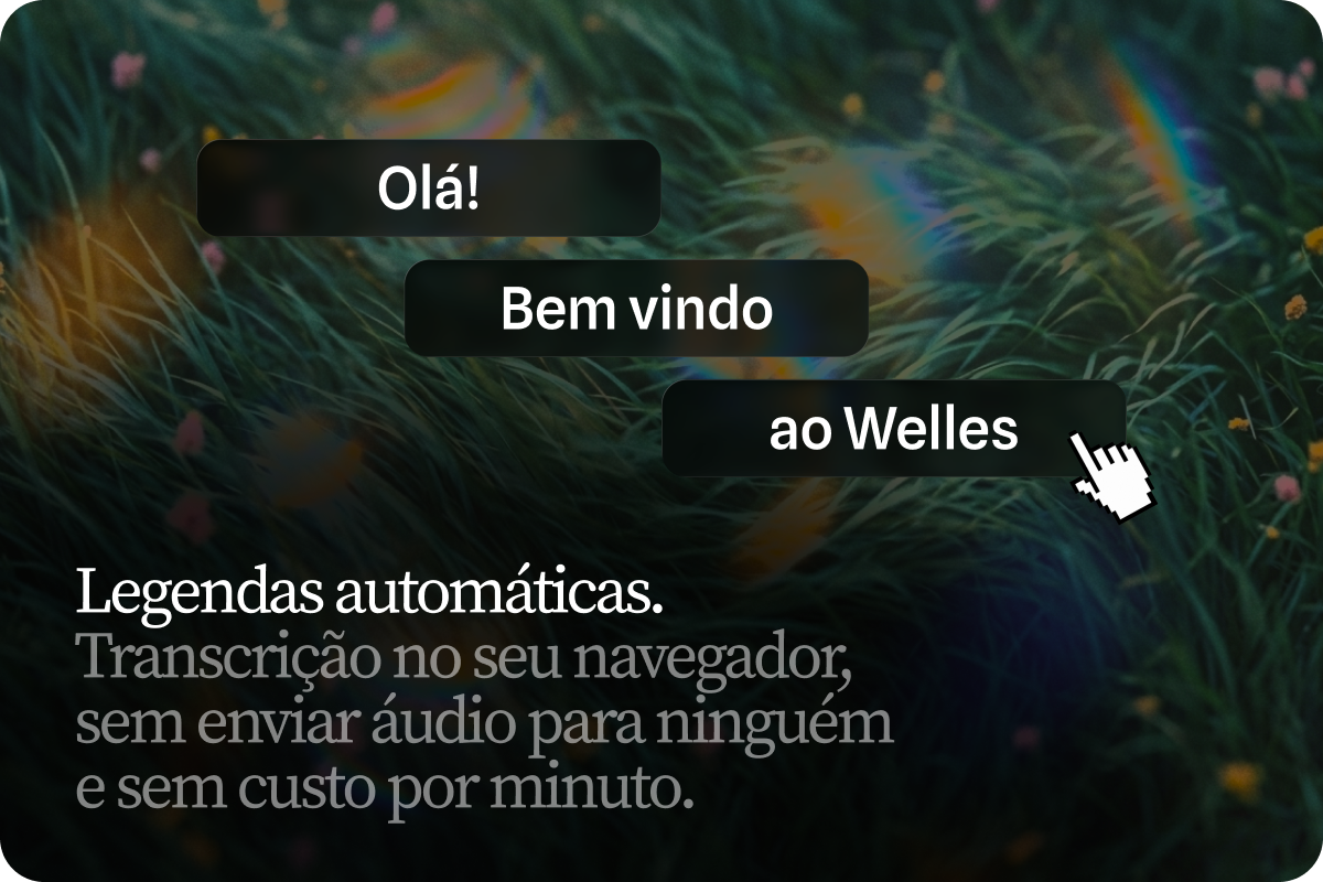 Legendas automáticas geradas no navegador